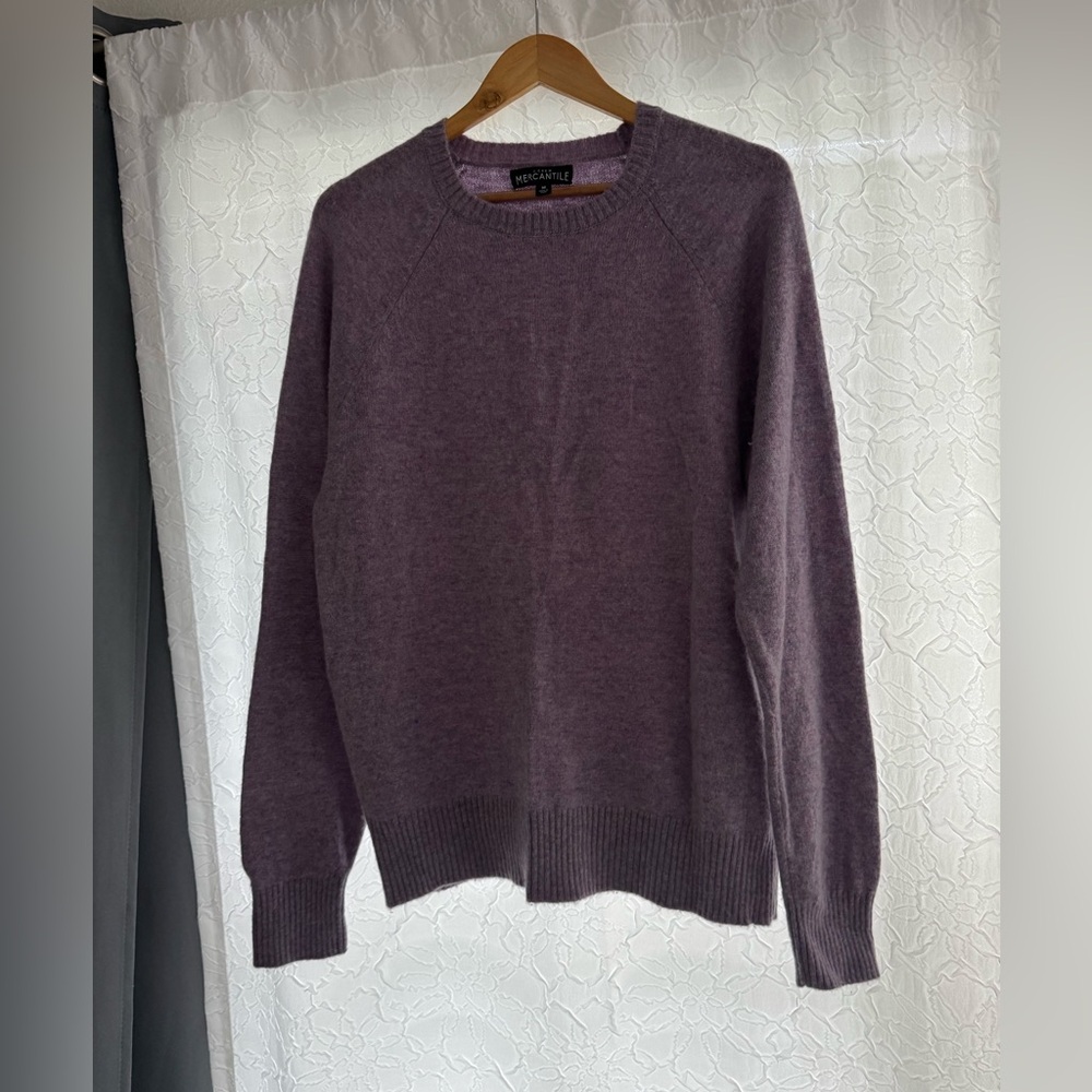 J. Crew Women's Heathered Plum Crewneck Sweater
